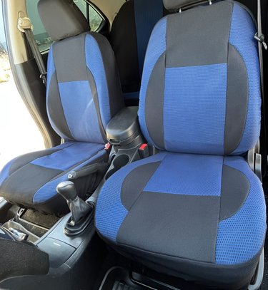 Авточехлы Skoda Fabia II (5J) Hatchback синие