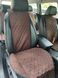Накидки на передні сидіння алькантара Mitsubishi Lancer X Sportback коричневі