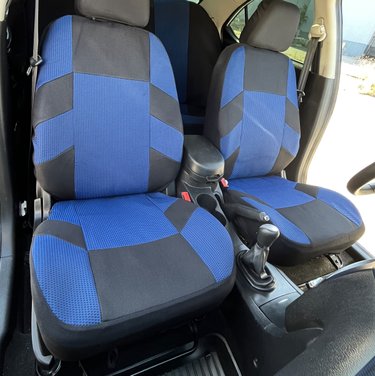 Чохли на передні сидіння Volkswagen Crafter (1+1) сині