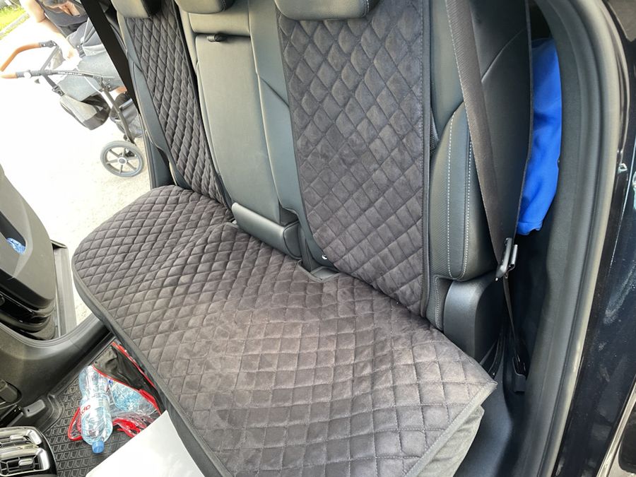 Накидки на сиденья алькантара Honda Civic 8 Hatchback (Civic VIII) черные