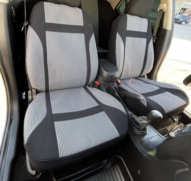 Чехлы на передние сидения Ford Transit V347 (1+1) серые