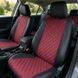 Чехлы на сиденья авто для Toyota Avensis из эко кожи и алькантары красные Alux-2864 &mdash; фото 7 из 9