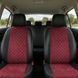 Чехлы на сиденья авто для Toyota Avensis из эко кожи и алькантары красные Alux-2864 &mdash; фото 3 из 9