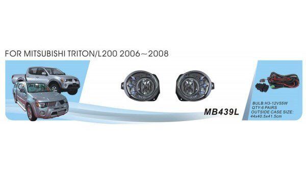 Дополнительные фары противотуманки модель Mitsubishi Triton/L200 2006/MB-439LW/Led/эл.проводка