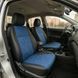 Чехлы на сиденья Чехлы на сиденья авто для Nissan Rogue II (Rogue 2) (USA) из эко кожи и алькантары синие Alux-1939