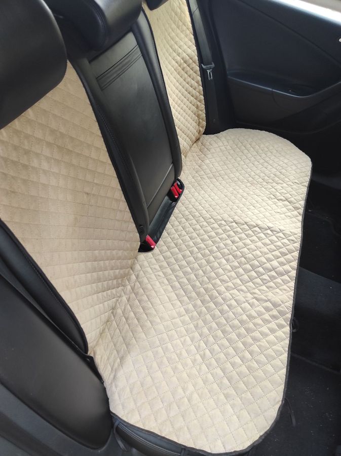 Накидки на сиденья алькантара Audi А4 (B6) бежевые