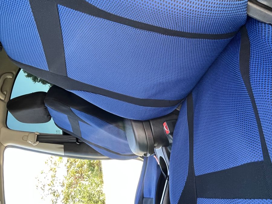 Чехлы на передние сидения Fiat Doblo II (Doblo 2) (1+1) синие