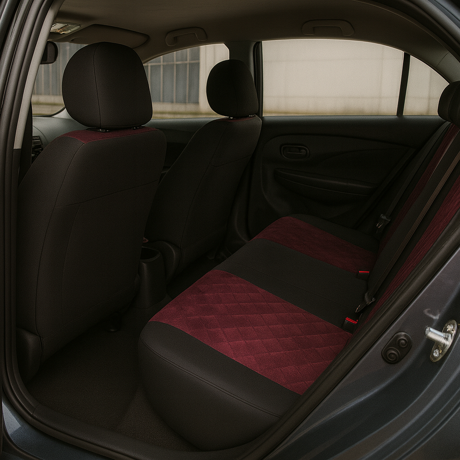 Чохли на сидіння Авточохли зі вставкою антара Citroen C4 II (C4 2) червоні ANT-2364