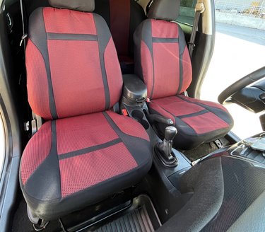 Авточохли Mitsubishi Pajero Sport III (Pajero Sport 3) червоні