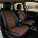 Чохли на сидіння авто для Toyota Hilux 8 (AN120) з еко шкіри та алькантари коричневі Alux-3615 &mdash; фото 4 з 9