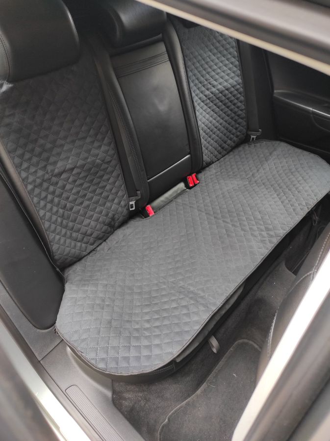 Накидки на сиденья алькантара Fiat Doblo Panorama Maxi черные