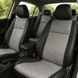 Чохли на сидіння авто для Ford Focus III (Focus 3) Sedan з еко шкіри та алькантари сірі Alux-971 &mdash; фото 2 з 9