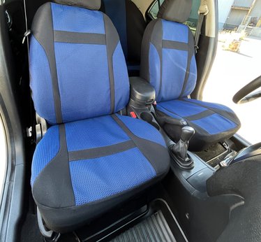 Чехлы на передние сидения Volkswagen T4 (1+1) синие