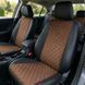 Чехлы на сиденья авто для Citroen DS4 из эко кожи и алькантары коричневые Alux-3098 &mdash; фото 7 из 9