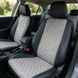 Чохли на сидіння авто для MG 6 з еко шкіри та алькантари сірі Alux-1161 &mdash; фото 7 з 9