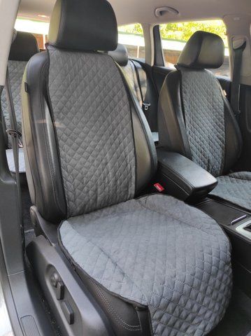 Чехлы на сиденья Накидки на передние сиденья алькантара Daewoo Matiz серые AFRT-1+1925