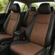 Чехлы на сиденья авто для Nissan Primera (Р12) Wagon из эко кожи и алькантары коричневые Alux-3395 &mdash; фото 2 из 9