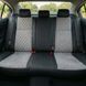 Чохли на сидіння авто для Volkswagen Jetta VI (Jetta A6) з еко шкіри та алькантари сірі Alux-1481 &mdash; фото 5 з 9