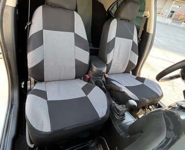 Чехлы на передние сидения Fiat Doblo Panorama (1+1) серые