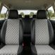 Чохли на сидіння авто для Ford Grand C-MAX з еко шкіри та алькантари сірі Alux-978 &mdash; фото 3 з 9
